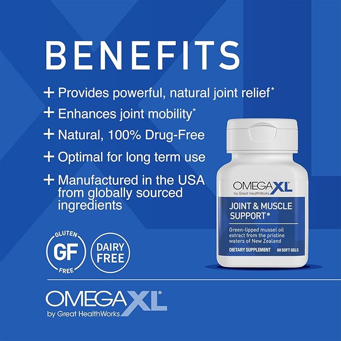 OmegaXL Joint Support Supplement, for Relief - Natural Muscle Support, Green Lipped Mussel Oil, 60 Count & MemoryXL, Magnesium L-Threonate: Brain Supplement for Memory & Focus Cranberry Lemon 30 Pack