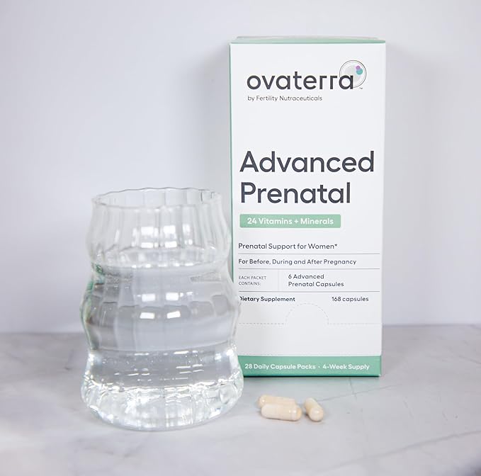 Advanced Prenatal, Prenatal Vitamins for Women with Choline, Methylfolate, Chelated Iron, Vitamins A, B6, and B12, 4-Week Supply Prenatal Multivitamin (28 Capsule Packs)