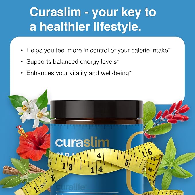 CuraSlim Naturally Formulated for Balance - 4 Capsules a Day, 1 Month Supply - Supports Balanced Dietary Routine