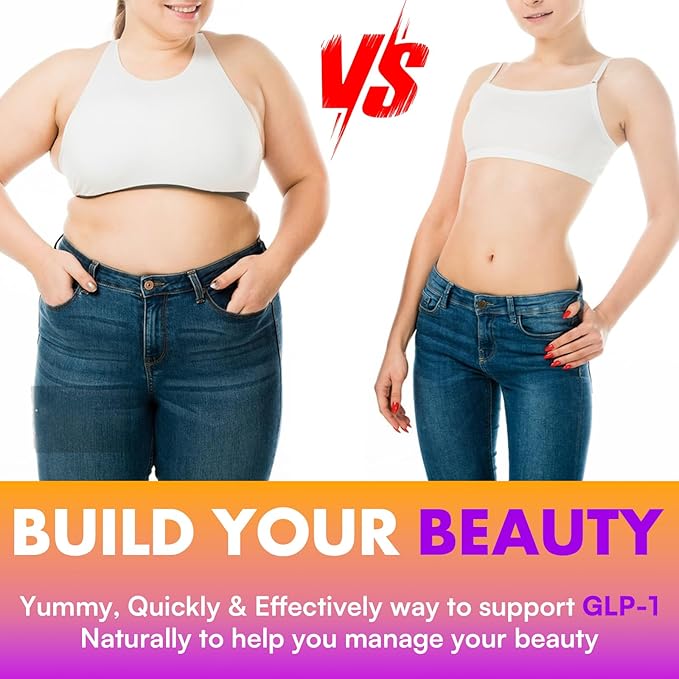 GLP Gummy | GLP-1 Supplement, GLP 1 Gummy with Akkermansia Probiotic, Berberine, Fiber Support GLP-1 Naturally, Zero-Sugar, Yuzu Flavor, GLP-1 Probiotic Gummies for Women & Men - 450 Count