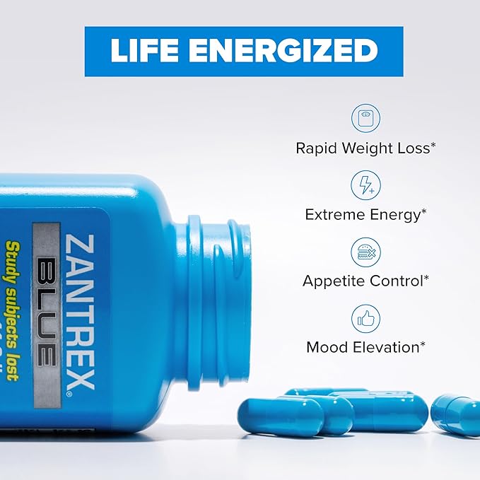 Zantrex Blue - Weight Loss Supplement Pills - Weight Loss Pills - Weightloss Pills - Dietary Supplements for Weight Loss - Lose Weight Supplement - Energy and Weight Loss Pills - 84 Count