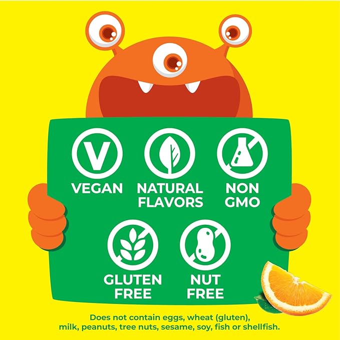 Kids Vitamin D 1000 IU Chewable Tablets - Tasty Natural Orange Flavor - Vegan, GMO-Free, Gluten Free, Nut Free Vitamins - Dietary Supplement for Immune Support - for Children - 120 Chewables
