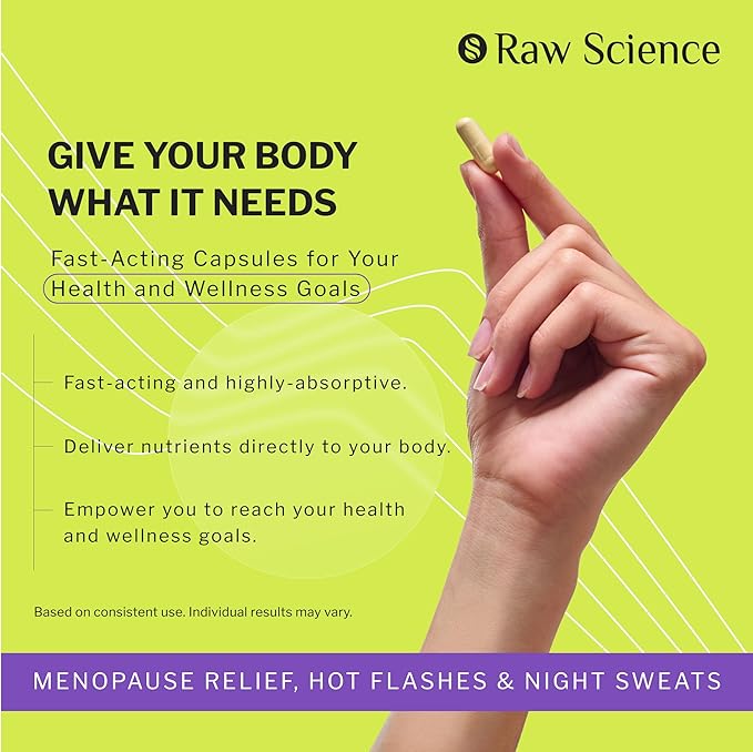Menopause Supplements for Women - Black Cohosh for Menopause Hot Flashes, Night Sweats & Hormone Balance with DIM, Vitex, Dong Quai, Red Clover - Complete Menopause Support Vaginal Health, 60 Capsules