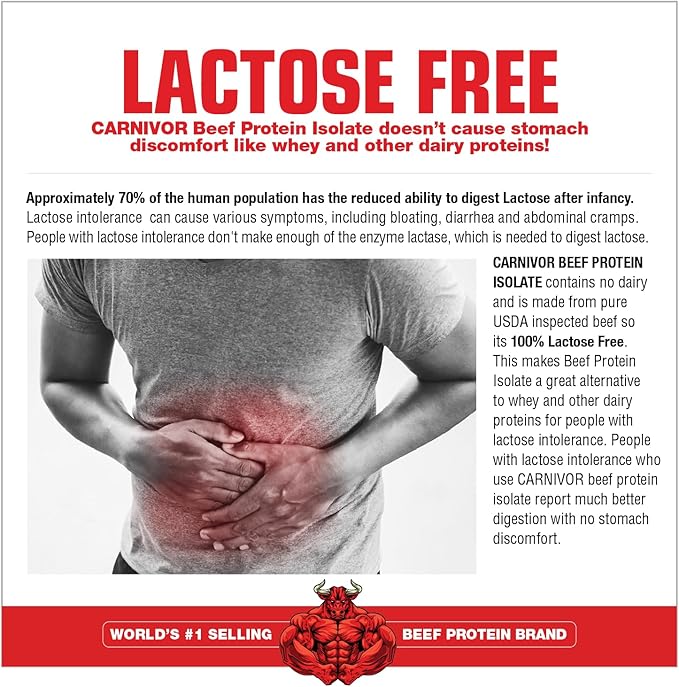 MuscleMeds Carnivor Beef Protein Isolate, 0 Lactose, 0 Sugar, 0 Fat, 0 Cholesterol, Halal Certified, Vanilla Caramel, 8 Lb, 100 Servings