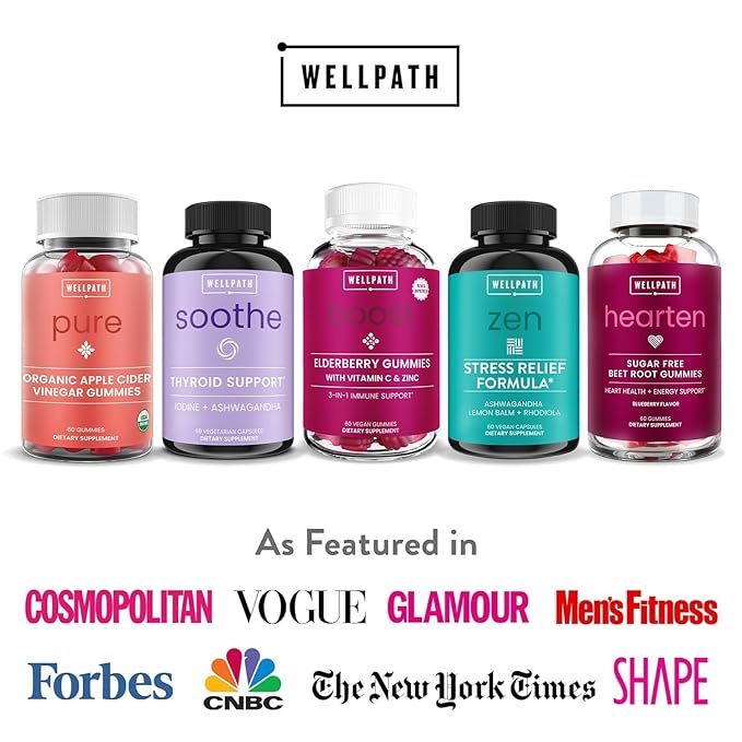 WellPath Pure ACV Apple Cider Vinegar Gummies (3 Pack) with The Mother - USDA Organic Gummy - Raw Apple Cider Vinegar with Mother Supplements - ACV Gummies - 180 Ct