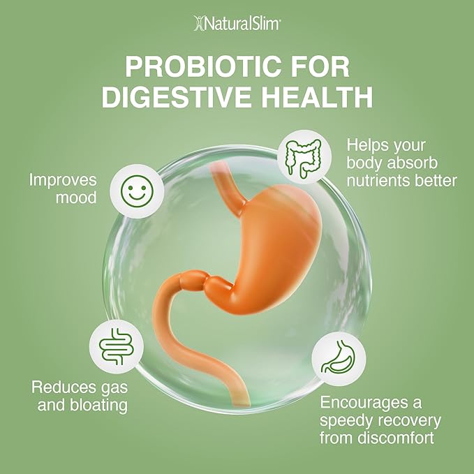 NaturalSlim Good Flora – Probiotics for Digestive Health, Intestinal Flora and Immune Support with Lactobacillus Acidophilus Probiotic | 7 Powerful Probiotic Strains | Gluten Free - 180 Capsules