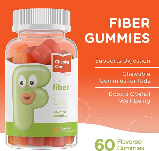 Zahler - Fiber Gummies for Adults & Kids (60 Count) Certified Kosher Adult & Kids Fiber Gummy Chews for Digestion Support, Healthy Regularity & Overall Health - Chewable Children's Fiber Supplements
