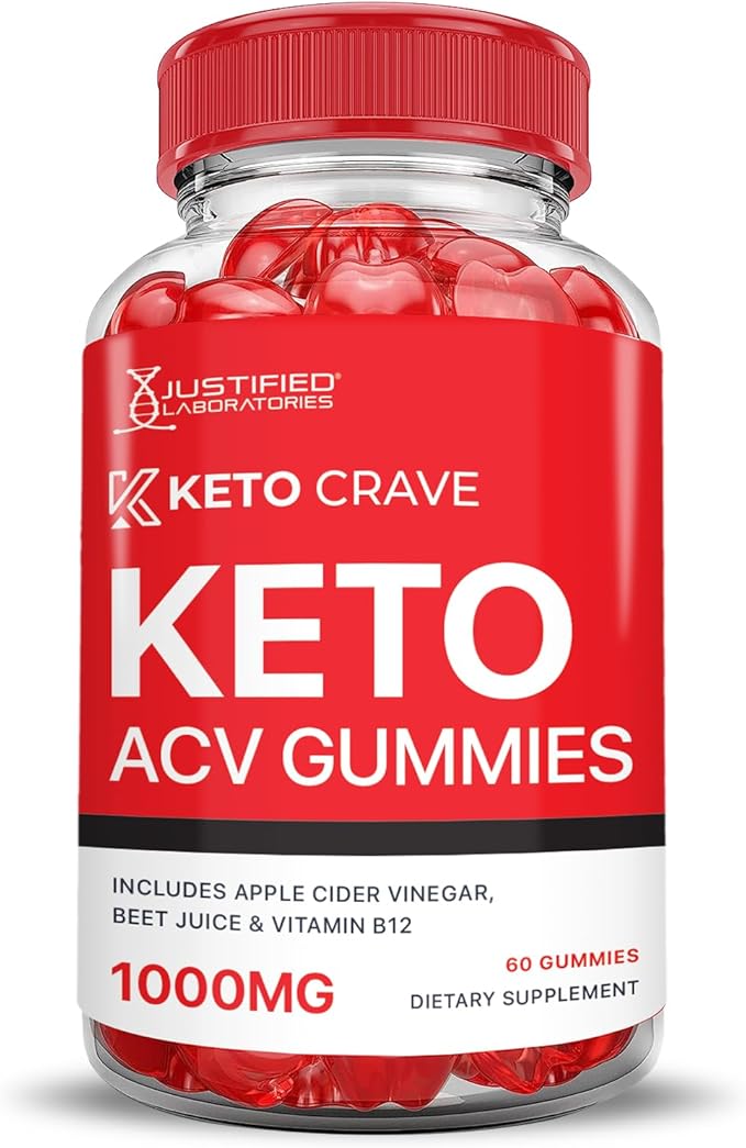 (2 Pack) Keto Crave Keto ACV Gummies Advanced Formula 1000MG Keto Crave Keto Gummies Apple Cider Vinegar Formulated with Pomegranate Beet Juice Powder B12 Vegan Non GMO 120 Gummys