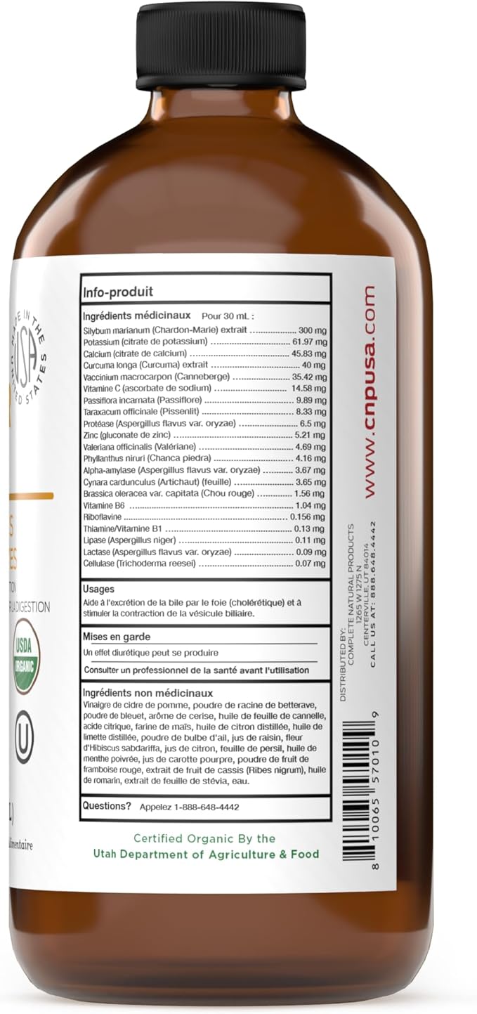 Complete Natural Gallbladder Complete - Liquid Supplement for Gallbladder Support, Liver Cleanse, and Digestive Health with Apple Cider Vinegar, Turmeric, Beet, Digestive Enzymes, Milk Thistle - 12oz