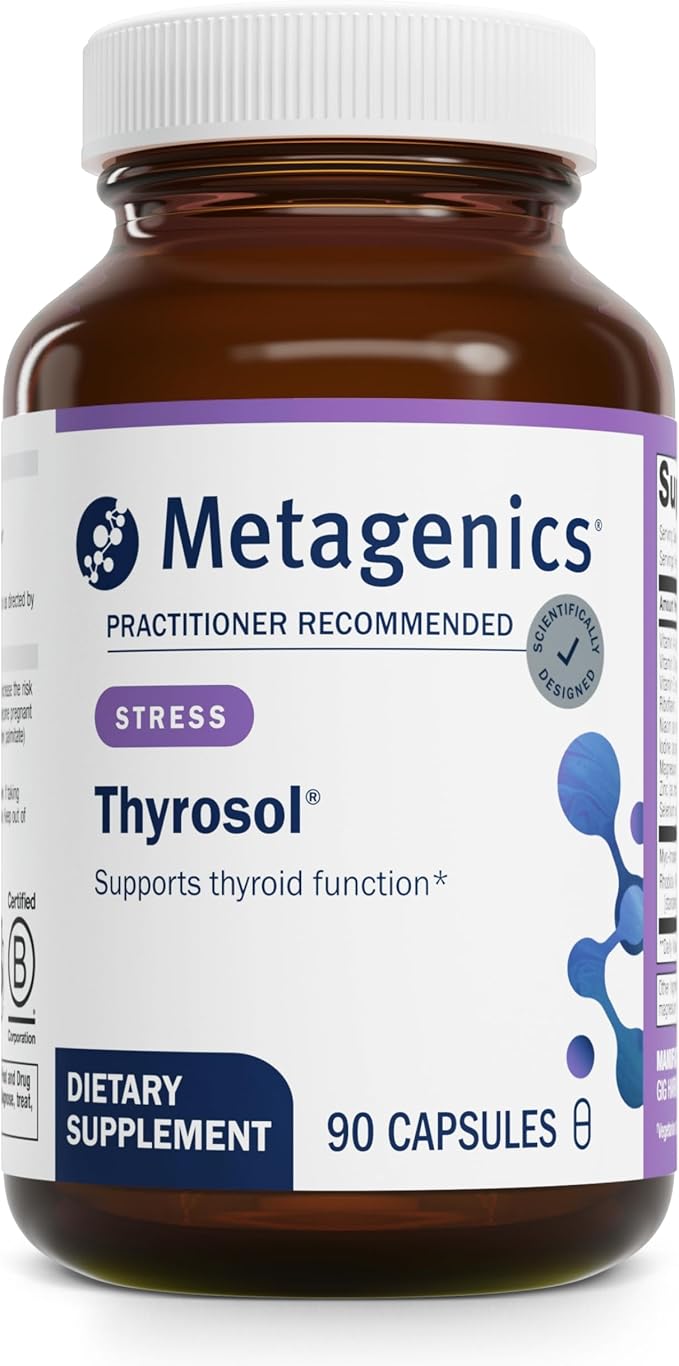 Metagenics Thyrosol Supplement - Supports Thyroid Health* - Supports Fatigue Relief* - with Iodine, Magnesium & More - Non-GMO & Gluten-Free - 90 Count