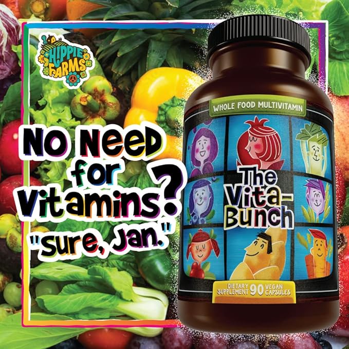Whole Food Multivitamin Fruit & Super Greens All-in-one Vitamin Complex, 90 Vegan Capsules - Daily Vitamin for Women and Men - Iron, Zinc, B12, Vitamin A, D3 and More