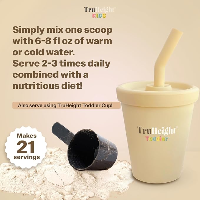 TruHeight Toddler Advanced Formula+ (Vanilla) 16 Vitamins Including Protein, Vitamin C, D, & Iron for 1, 2, 3 Years Old, Pediatric Endorsed Nutritional Drink, Toddler Complete Nutrition 12-36 Months