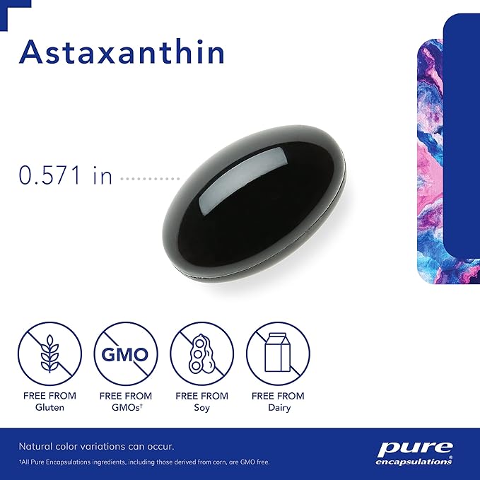 Pure Encapsulations Astaxanthin | Antioxidant Supplement for Joints, Skin and Eye Health, and Free Radicals* | 60 Softgel Capsules