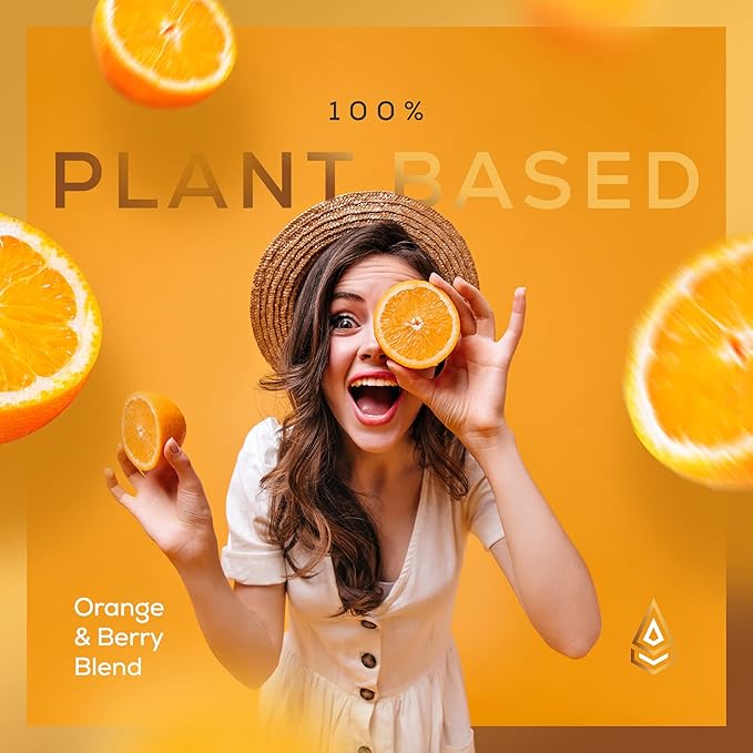 Ideal Infusion Raw Whole Food Vitamin C Complex: Natural Vitamin C Extracted from Organic Oranges and Acerola Cherries with Food Based Bioflavanoids (60 Servings) No Synthetic Ascorbic Acid