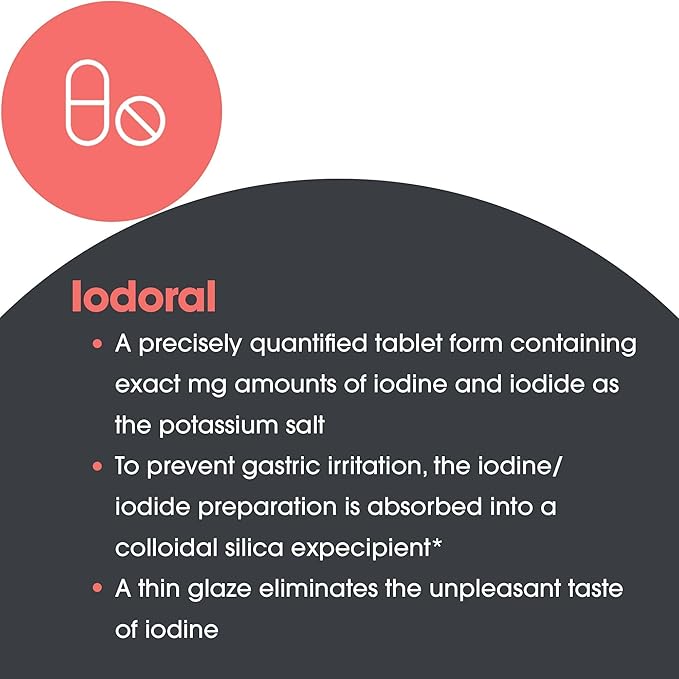Optimox Iodoral 12.5 mg – Iodine Supplements for Thyroid Support, Potassium Iodide Tablets, Lugol Solution, Daily Vitamins and Minerals, High Potency Iodine Tablets – 180 Tablets 1-Pack