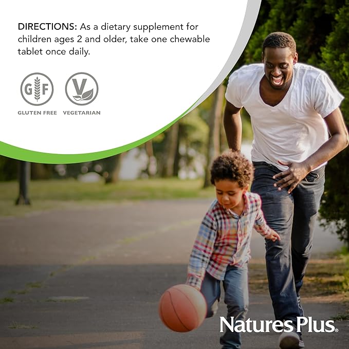 Natures Plus Animal Parade KidGreenz - 90 Animal-Shaped Chewable Tablets, Pack of 3 - includes Superfood Blend - Vegetarian, Gluten Free - 270 Total Servings