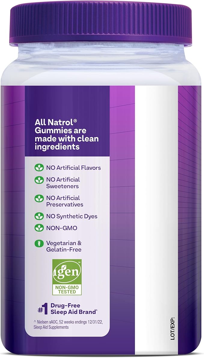 Natrol Melatonin Gummies, Sleep Support for Adults, 10 mg Melatonin Supplement for Sleeping, 140 Strawberry-Flavored Gummies, Up to a 70 Day Supply