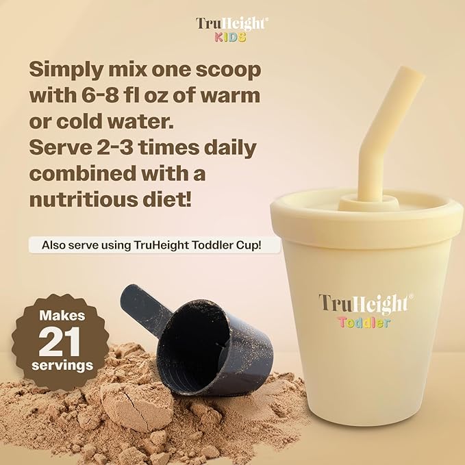 TruHeight Toddler Advanced Formula+ (Chocolate) 16 Vitamins Including Protein, Vitamin C, D, & Iron for 1, 2, 3 Years Old, Pediatric Endorsed Nutritional Drink, Toddler Complete Nutrition 12-36 Months