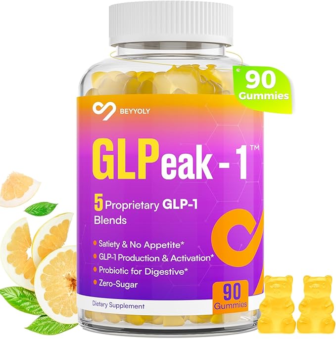 GLP-1 Supplement | GLP Gummy, GLP1 Probiotic Gummy for Women and Men, GLP 1 Gummy with Akkermansia Probiotic, Berberine, Support GLP-1 Naturally, Zero-Sugar, Yuzu Flavor - 1 Pack