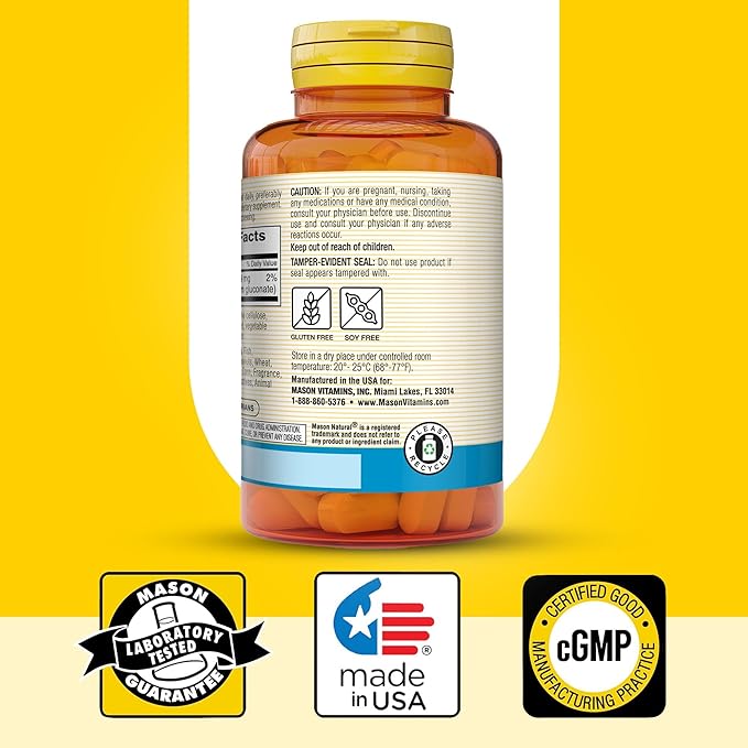 Mason Natural Potassium Gluconate 595 mg, 300 Day Supply, 100 Tablets (Pack of 3)