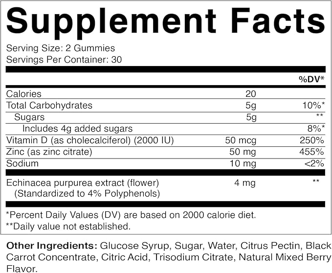 2 Pack - Vitamatic Zinc 50mg Gummies - 60 Vegan Gummies - Gluten Free - Healthy Immune Support for Adults, Men, Women