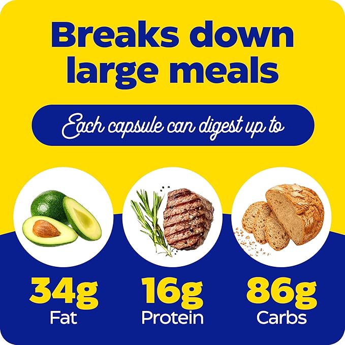 Enzymedica Digest Gold + ATPro, Maximum Strength Digestive Enzymes, Helps Digest Large Meals for Instant Bloating Relief, 180 Count