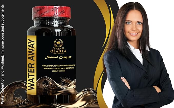 WATER AWAY COMPLEX - water out pills, Premium Water Retention and Flushing, Fast Acting Bloating Relief, Kidney healthy supplements, water diet pills, Immune system booster - 1 Bottle