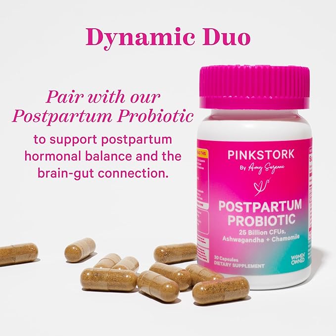 Pink Stork Total Postnatal Vitamin Gummies - Multivitamin for Postpartum Recovery and Lactation Support - Folic Acid, B6, & Vitamin C - Breastfeeding Essentials - 60 Gummy Vitamins