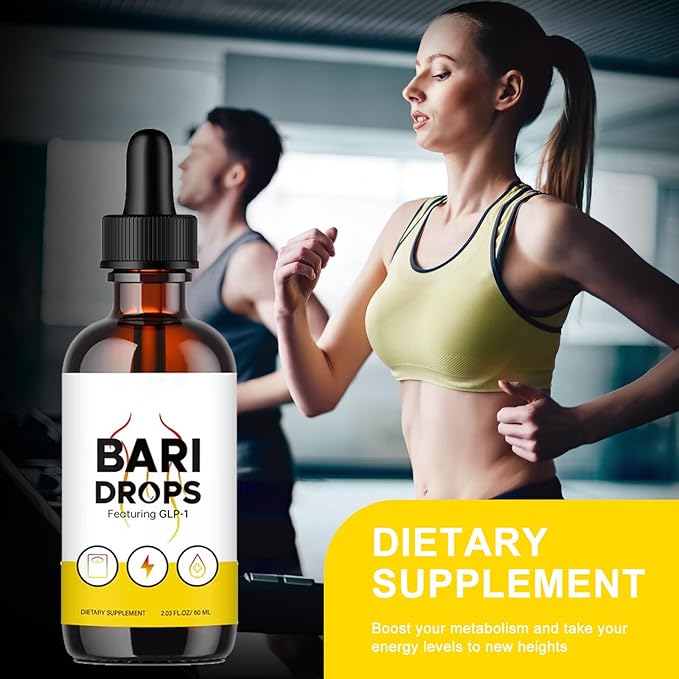 Bari Drops, GLP-1 Supplement Fast and Easy to Use,Hunger & Metabolism Support Drops Featuring GLP-1(1PACK)