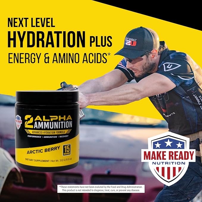 2 Arctic Berry- 312g | Hydration Powder, Energy Drink Powder, and Immune Support Supplement for Shooting Sports - with Vitamin C, Calcium, Potassium, D-Ribose, Magnesium and Zinc