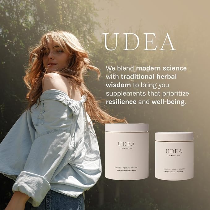 UDEA Wellness - The Mood Pill Daily Supplement For Cognitive Support | Clean Supplements for Vitality (30 Capsules)