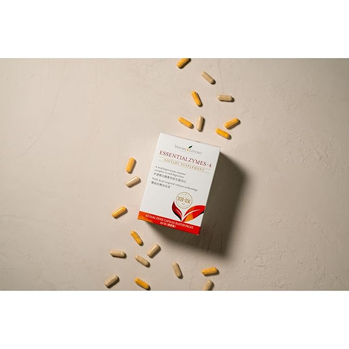 Young Living Essentialzymes-4 - 120 ct of Essential Oils Dietary Supplement - Time-Release Enzyme Capsules - Fiber and Protein Digestion - Nutrient Absorption Support