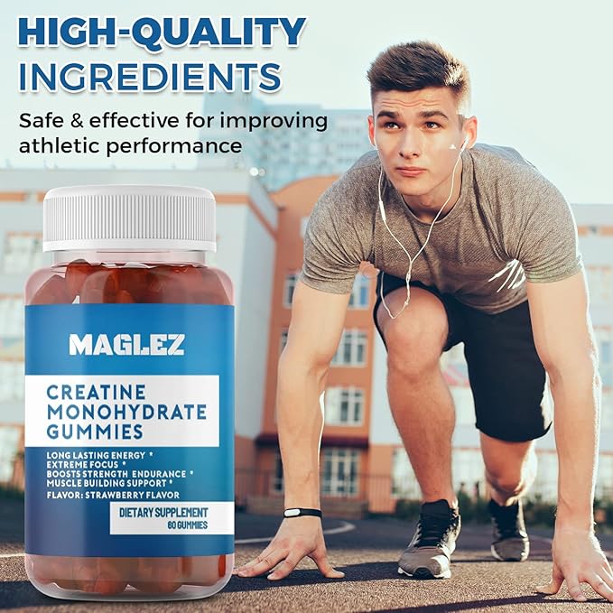 Creatine Monohydrate Gummies for Men & Women (2g/Gummy) Creatine Chews, Creatine Gummies,for Strength and Muscle Builder, Workout Recovery,Anaerobic Endurance,Vegan Creatine, Gluten-Free,No Bloating