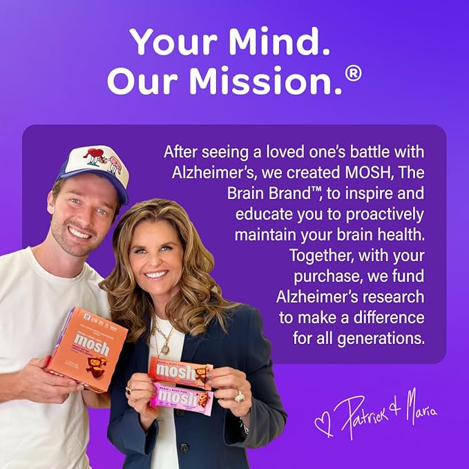 MOSH Cookies and Cream Crunch Bars, 12g Grass-Fed Protein, Keto Snack, Gluten-Free, No Added Sugar, Lion's Mane, B12 Vitamins, Supports Brain Health, Workout Recovery, Breakfast To-Go (12 Bars)…