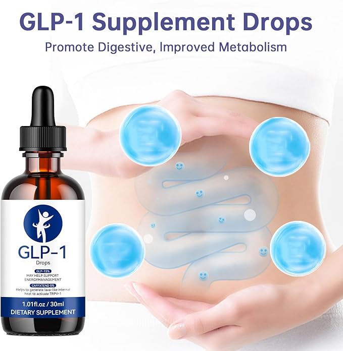 GLP-1 Supplement Drops for Men and Women, Easy to Use Drops (2PC)