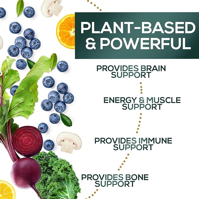 Super Greens Superfood Powder Drink Mix - Green Whole Food Blend for Energy & Gut Health with Spirulina, Chlorella, Mushrooms, Vegetables, Digestive Enzymes Antioxidant & Probiotics - 30 Servings
