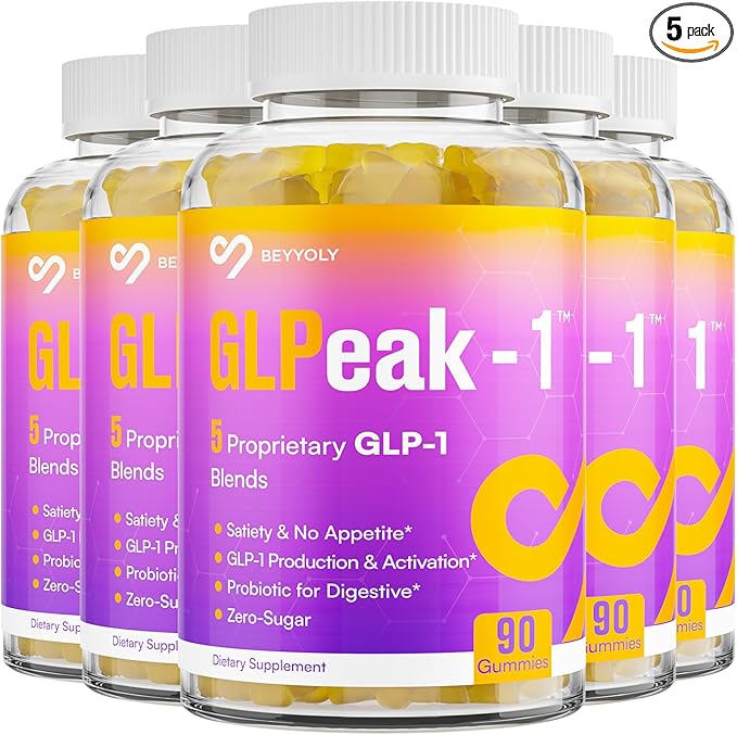 GLP Gummy | GLP-1 Supplement, GLP 1 Gummy with Akkermansia Probiotic, Berberine, Fiber Support GLP-1 Naturally, Zero-Sugar, Yuzu Flavor, GLP-1 Probiotic Gummies for Women & Men - 450 Count