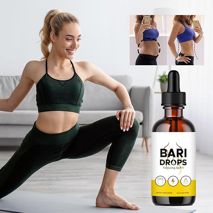 Bari Drops, GLP-1 Supplement Fast and Easy to Use,Hunger & Metabolism Support Drops Featuring GLP-1(1PACK)