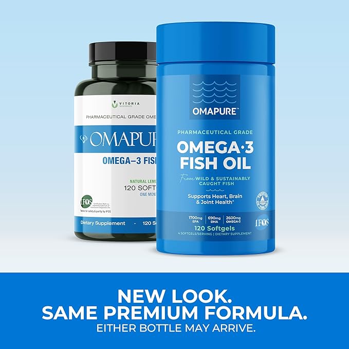 Fish Oil Supplements with Omega 3 Fatty Acids (10 Bottles, 120 Softgels) - High EPA, DHA, & IFOS Fish Oil Pills Support Heart & Joint Health - Burpless Fish Oil Promotes Brain Function
