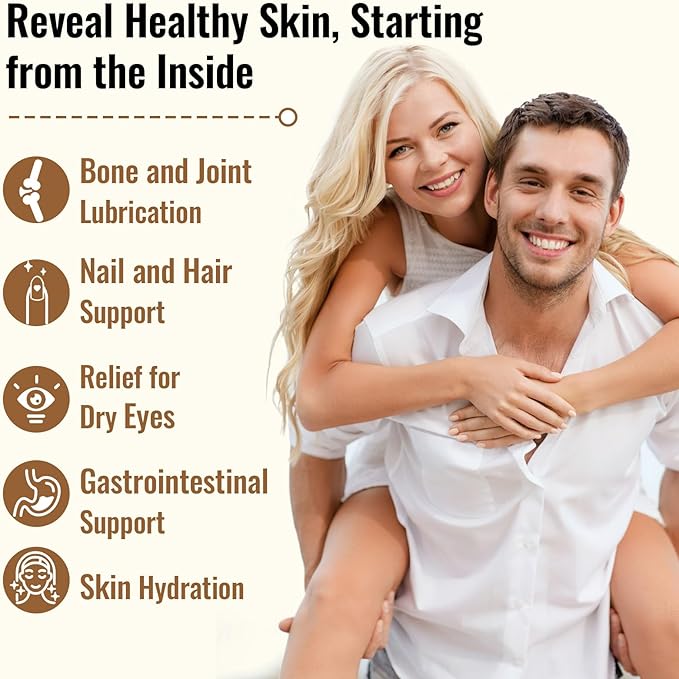 19-IN-1 Hyaluronic Acid Capsules - Hylunaric Acid 1200 mg, with Collagen Peptides, Vitamin C, Phytoceramides - Hyaluronic Acid Supplement for Skin, Eyes, Bones, Gastrointestinal (1 Pack)