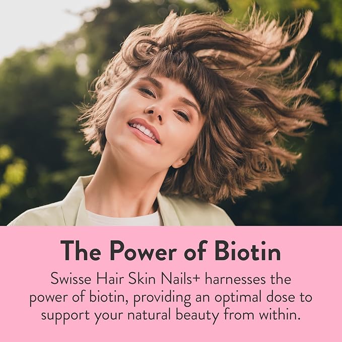 Swisse Biotin Hair Skin and Nails Collagen Supplement for Women & Men | Milk Thistle, Biotin, Vitamin C, Zinc & Iron | Supports Hair Growth & Collagen Production | Collagen Supplement | 150 Tablets