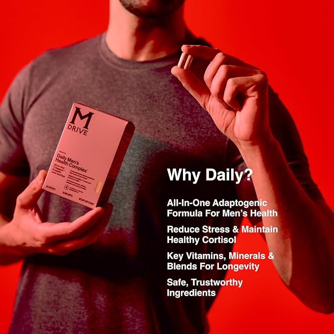 Mdrive Classic Testosterone Booster for Men, Support Healthy Prostate, Eyes, Joint, Energy, Stress Relief, KSM-66 Ashwagandha, Beta-Sitosterols, 60ct.