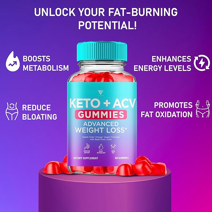 (3 Pack) Keto ACV Gummies Advanced Weight Loss, ACV Keto Gummies for Weight Loss Women Men Keto + 1000MG Apple Cider Vinegar Advanced Fat Burn Dietary Support Gummy Supplement Formula (180 Gummies)