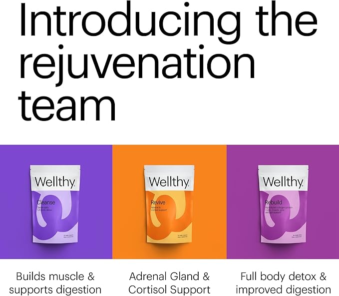 Wellthy Revive Stress Support Capsules - Boost Energy and Improve Mental Wellness (60 Count)