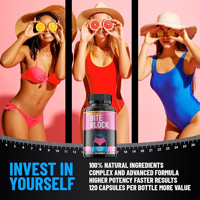 Appetite Suppressant for Weight Loss Women - Pills for Bloating Relief & Carb Blocker, Thermogenic Belly Fat Burner w/Chromium Caffeine Glucomannan - Diet Pills Work Fast, Pack of 2
