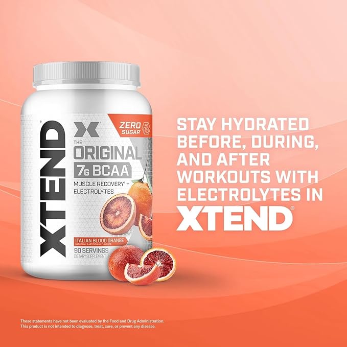 Xtend XTEND Original BCAA Powder 7g BCAA and 2.5g L-Glutamine, Sugar Free Post Workout Muscle Recovery Drink with Amino Acids for Men & Women, 90 Servings