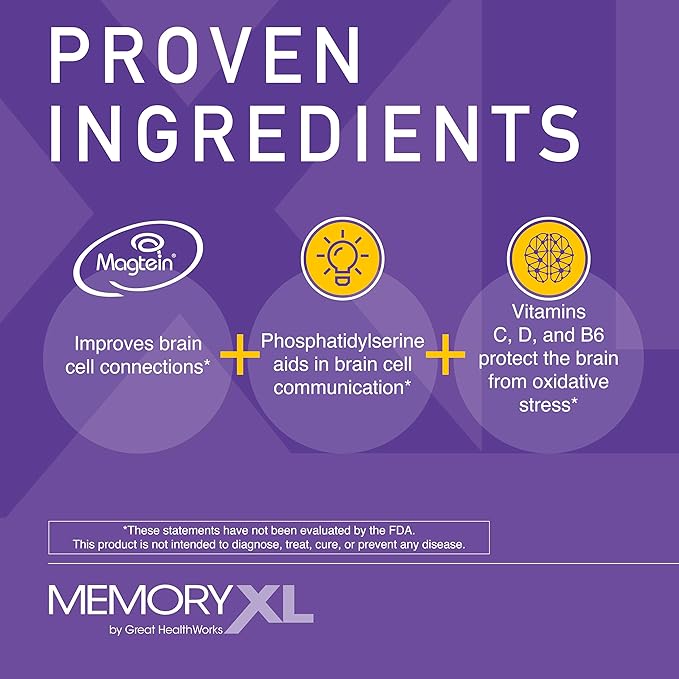 OmegaXL Joint Support Supplement for Relief - Natural Muscle Support, Green Lipped Mussel Oil, 60 Ct (2 Pack). MemoryXL, Magnesium L-Threonate Brain Supplement - Memory & Focus Cranberry Lemon 30 Pack