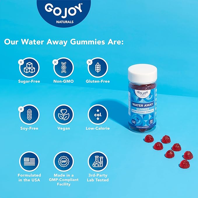 Water Away Gummies - Natural Diuretic for Water Retention for Women & Men