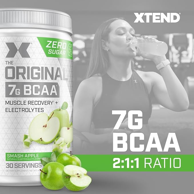 Xtend XTEND Original BCAA Powder 7g BCAA and 2.5g L-Glutamine, Sugar Free Post Workout Muscle Recovery Drink with Amino Acids for Men & Women, 30 Servings