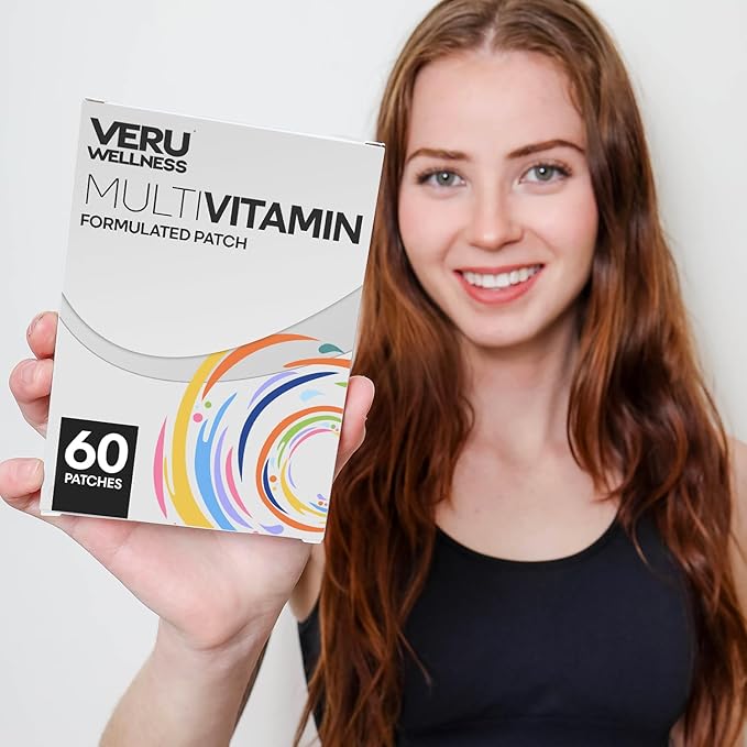 Veru Wellness Multi Vitamin Plus Daily Patch - Time Release Self Adhesive Patch, 8-10 Hours (60 Count)